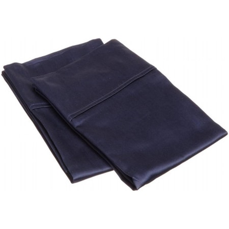 Superior  400 Thread Count Egyptian Cotton Standard Pillowcase Set Solid  Navy Blue 400SDPC SLNB